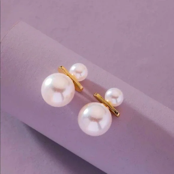 Multifunction Faux Pearl Earrings - Picture 1 of 7